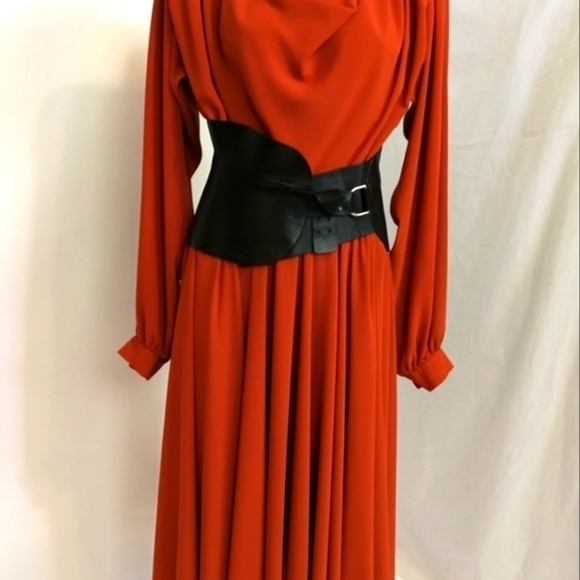 COPY - VINTAGE Grecian Cowl Neck Goddess Dress - 80s Glamour | TheStyleMinr.com - Picture 7 of 17